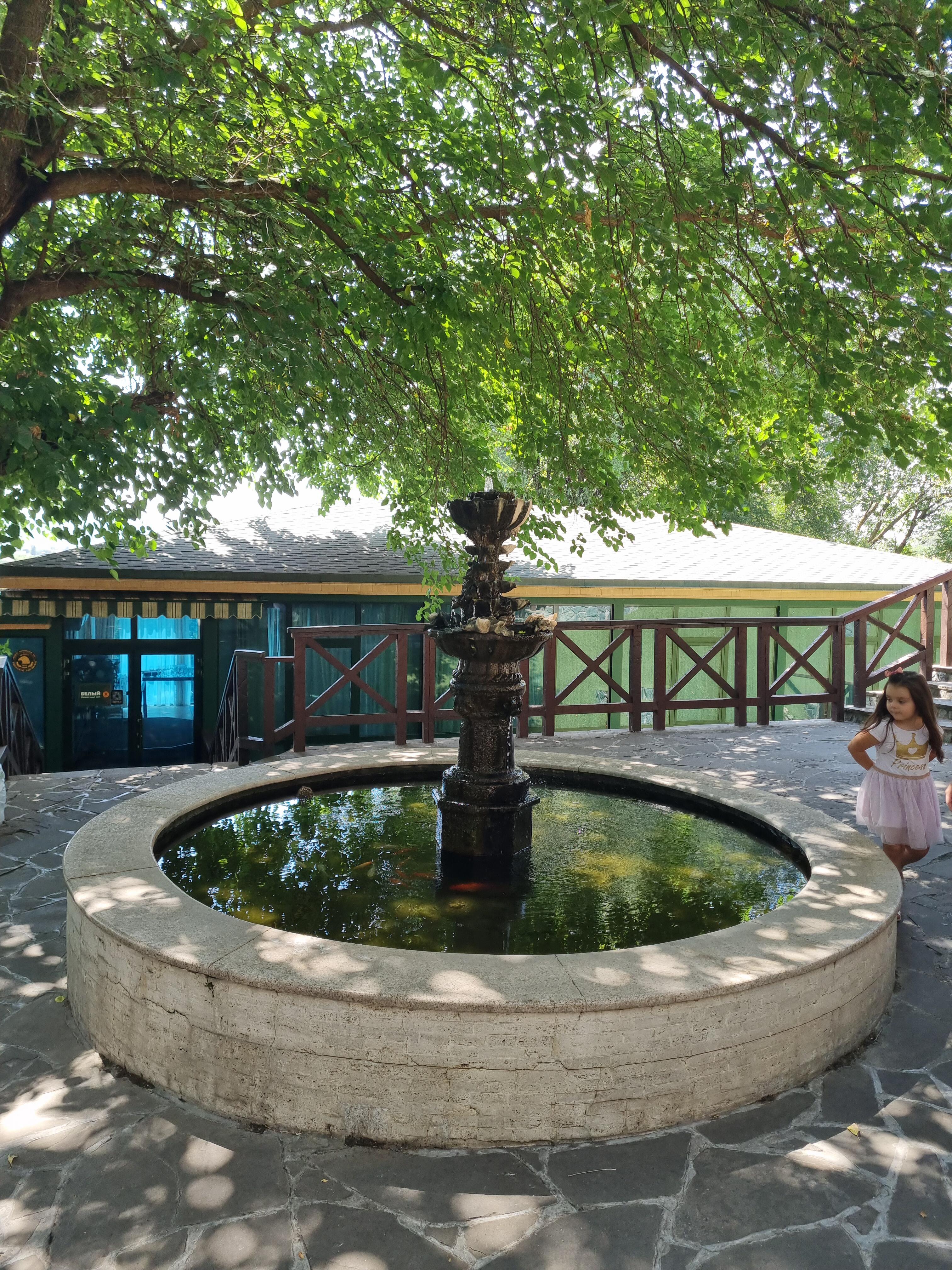 Зал и фотнтан